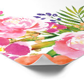 トロピカルフラミンゴブライダルシャワーフォトブースプロップ ポスター (角)