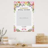 トロピカルフラミンゴブライダルシャワーフォトブースプロップ ポスター (キッチン)