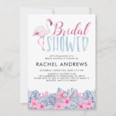 トロピカルフラミンゴブライダルシャワー 招待状 (正面)