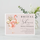 トロピカルフラミンゴブライダルシャワー 招待状 (スタンド正面)