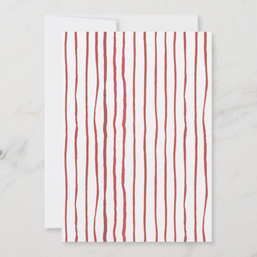 トロピカルフラミンゴプレイドサンタハットクリスマスパーティー 招待状 (裏面)