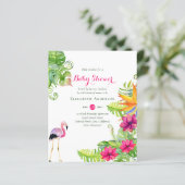 トロピカルフラミンゴベビーシャワーバジェット招待状 (スタンド正面)