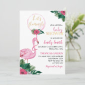 トロピカルフラミンゴベビーシャワー招待状 招待状 (スタンド正面)