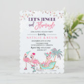 トロピカルフラミンゴホリデーパーティー招待状 招待状 (スタンド正面)