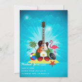 トロピカルフラミンゴ卒業パーティー招待状 招待状 (正面)