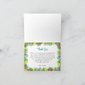 トロピカルフラミンゴ卒業ルアウ(ハワイ式宴会) サンキューカード (内部)