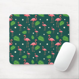 トロピカルフラミンゴ柄 マウスパッド