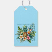 トロピカルフラミンゴ誕生日パーティー ギフトタグ (裏面)