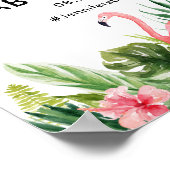 トロピカルフラミンゴ赤ちゃんシャワー歓迎ポスター ポスター (角)