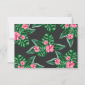 トロピカルフラミンゴ赤ちゃん感謝していシャワー- you サンキューカード (裏面)