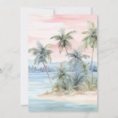 トロピカルフラミンゴ60歳の誕生日パーティーの招待 招待状 (裏面)