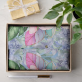トロピカルフラミンゴ&ウォータカラー花模様 薄葉紙 (ギフト)