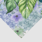 トロピカルフラミンゴ&ウォータカラー花模様 薄葉紙 (詳細)