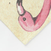 トロピカルフラミンゴ：水彩壁紙の喜び。 フリースブランケット (角)