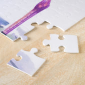 トロピカルフラミンゴ：蘭の水の色シームレス。 ジグソーパズル (側面)