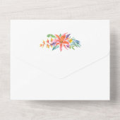 トロピカルフラワーのウェディングオールインワン招待状 オールインワン招待状 (裏面)