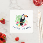 トロピカルフラワーのトカン スタンダードカクテルナプキン (インサイチュ)