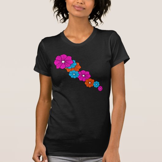 トロピカルフラワーのTシャツ Tシャツ (正面)