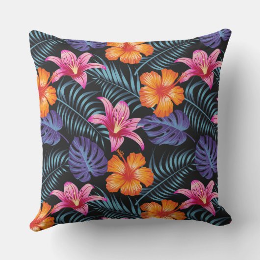 トロピカルフラワーアウトドア枕 アウトドアクッション (裏面)