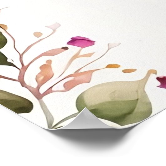 トロピカルフラワーアーチエキゾチック結婚の歓迎 ポスター (角)