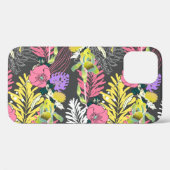 トロピカルフラワーアート：オリジナル模様。 Case-Mate iPhoneケース (裏面 (横))