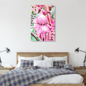 トロピカルフラワーオブライフ拡大キャンバス印刷 キャンバスプリント (インサイチュ (寝室))
