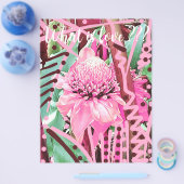 トロピカルフラワーオブライフ結婚ズラブフライヤー チラシ (シングル)