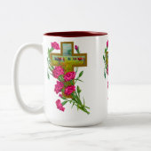 トロピカルフラワーカップ/マグカップ7 ツートーンマグカップ (左)