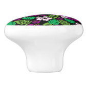 トロピカルフラワーキャビネット – 引き出しノブ セラミックノブ (側面)