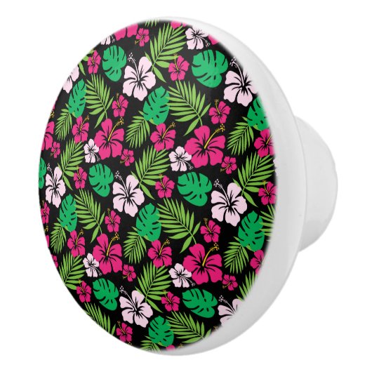 トロピカルフラワーキャビネット – 引き出しノブ セラミックノブ (右)