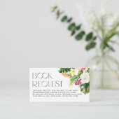 トロピカルフラワーサマーベビーシャワーブックリクエスト エンクロージャーカード (スタンド正面)