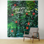 トロピカルフラワーズアイランドブライダルシャワーバックドロップ タペストリー (インサイチュ)