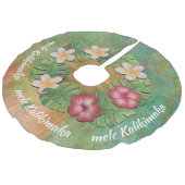 トロピカルフラワーズアンドカラーメルカリキマカクリスマス フェイクリネンツリースカート (アングル)