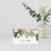 トロピカルフラワーズウォーターカラー名刺 名刺 (スタンド正面)