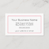 トロピカルフラワーズウォーターカラー名刺 名刺 (裏面)