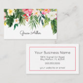 トロピカルフラワーズウォーターカラー名刺 名刺 (正面/裏面)