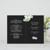 トロピカルフラワーズオンブラック結婚式 プログラムテンプレート (スタンド正面)