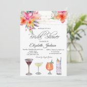 トロピカルフラワーズカクテルブライダルシャワー 招待状 (スタンド正面)