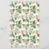 トロピカルフラワーズサマーウェディングシャワー招待状 (裏面)