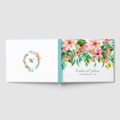 トロピカルフラワーズサマー結婚ズゲストブック ゲストブック (全面)