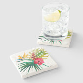 トロピカルフラワーズストーンコースター ストーンコースター (横)