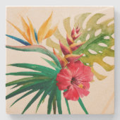 トロピカルフラワーズストーンコースター ストーンコースター (正面)