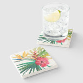 トロピカルフラワーズストーンコースター ストーンコースター (横)