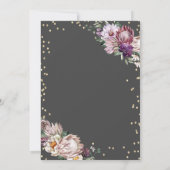 トロピカルフラワーズティアラダイアモンズグレーキンセアニラ 招待状 (裏面)