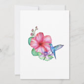 トロピカルフラワーズハミングバードブライダルシャワー 招待状 (裏面)