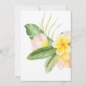 トロピカルフラワーズハワイビーチロマンティ結婚ックズ 招待状 (裏面)