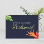 トロピカルフラワーズハート私の花嫁になってくれない? 招待状 (スタンド正面)