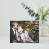 トロピカルフラワーズハート&タイポグラフィック写真ポストカー ポストカード (スタンド正面)