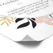 トロピカルフラワーズバケットリスト結婚アイディアのサイン ポスター (角)