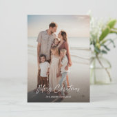 トロピカルフラワーズバケーションフォトメリークリスマス シーズンカード (スタンド正面)